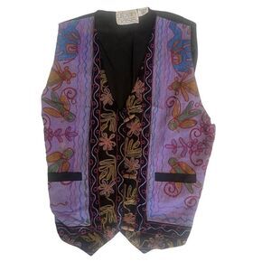 Urban Oasis Vintage Ethnic Festival Embroidered Birds 100% Cotton Made India Dea